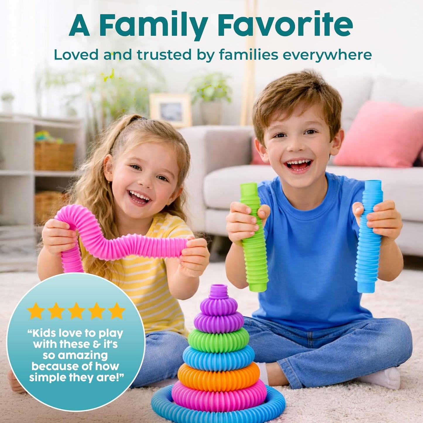 BUNMO Pop Tubes Sensory Fidget